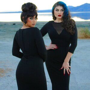 NWOT Theodora Gown in Black Ponte de Roma | Deadly Dames
